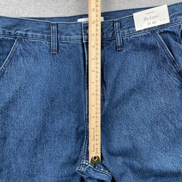 Abercrombie & Fitch High Rise Loose Jeans Womens 31 / 12 Long Blue Dark Wash NWT - Picture 9 of 16